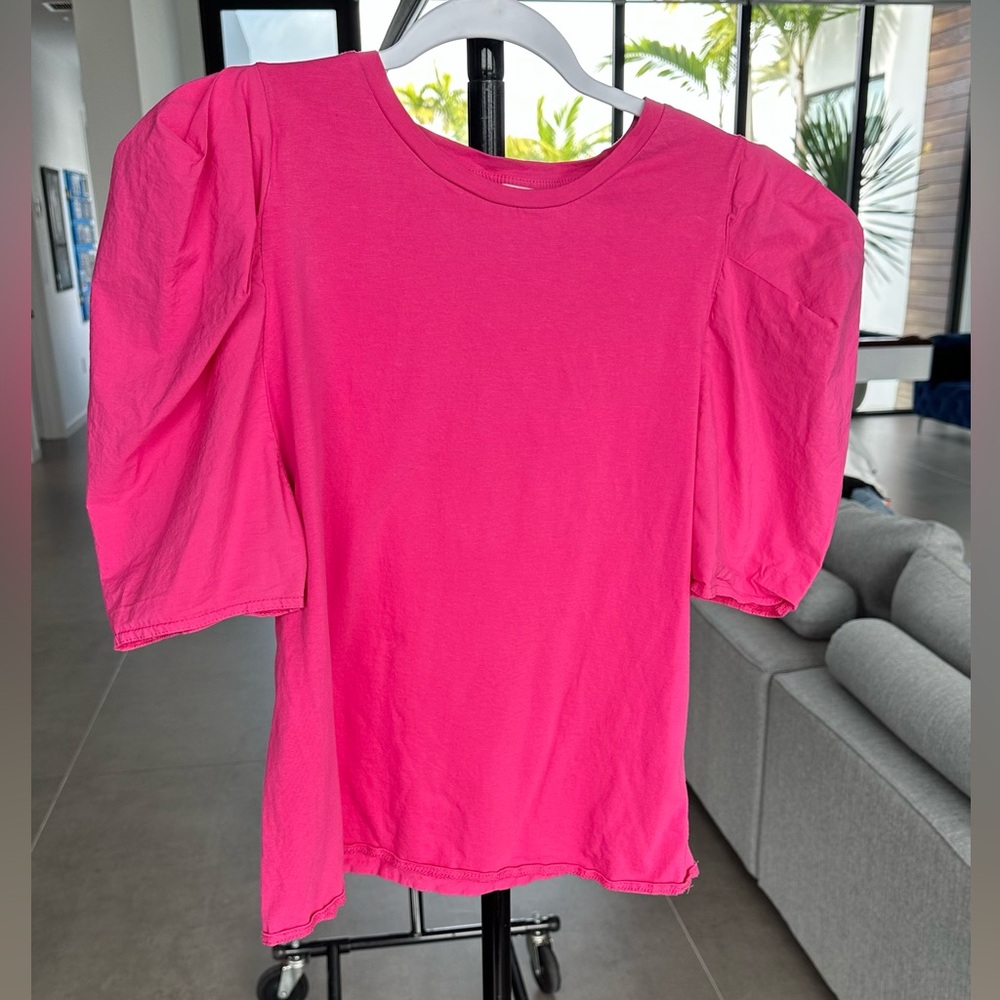 Zara Fuchsia Crew Neck Top